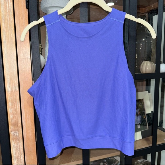 Lululemon SenseKnit Running Tank top Charged Indigo Purple Cropped workout - Picture 7 of 11